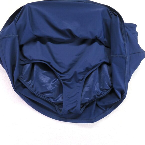 Lands End Swim Skirt Womens Size 24W Navy Blue Swimsuit Bottom Builti-in Brief - Picture 3 of 5
